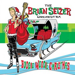BRIAN SETZER ORCHESTRA "Boogie Woogie Christmas" LP Color.